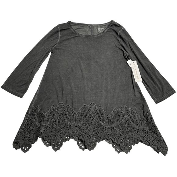 NWT Soft Surroundings Delaynie Tunic Long Sleeve Top Womens Sz XS Gray MSRP $80 - Picture 1 of 9